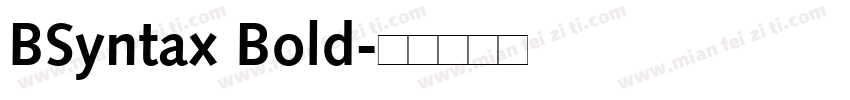 BSyntax Bold字体转换